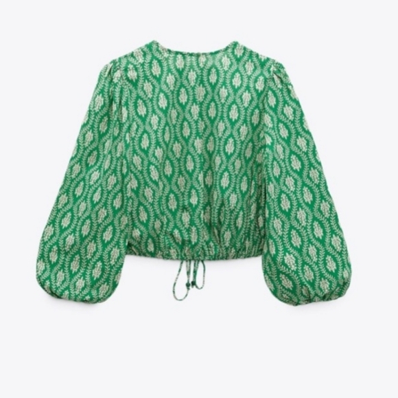 Zara printed cotton set | Green & White - Picture 5 of 7